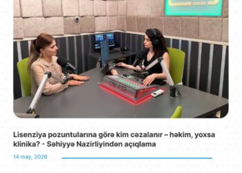 AEM-in Tibbi Nəzarət şöbəsinin baş mütəxəssisi  Xəyalə Əliyevanın Sağlam radioda çıxışı- VİDEO